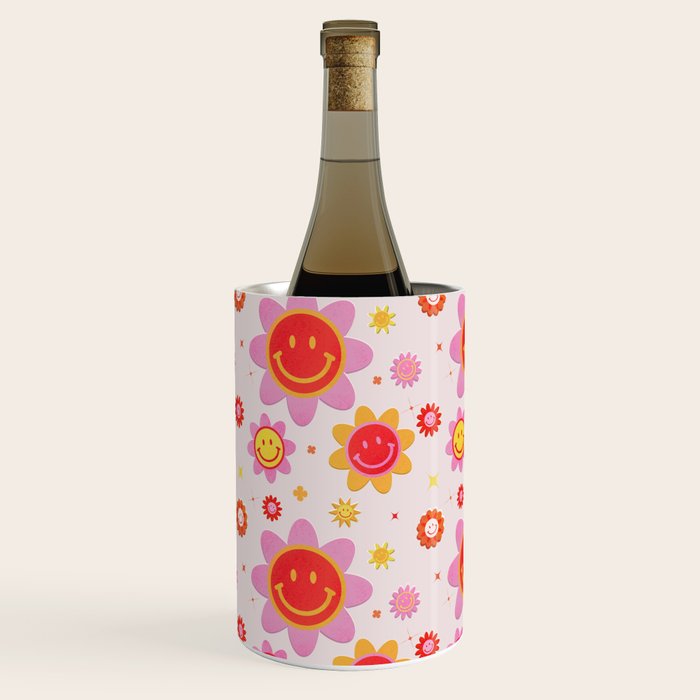 Smiling Flower Faces  Wine Chiller Gallery Image 2