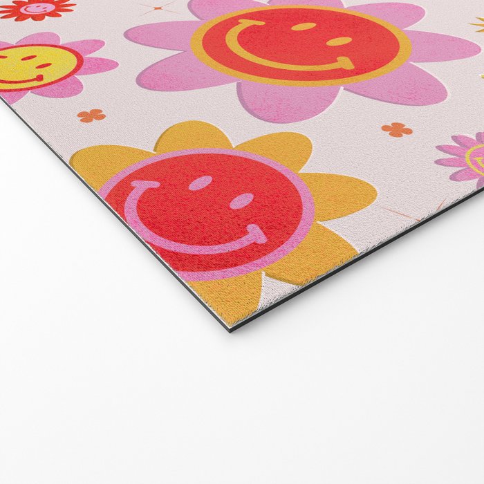Smiling Flower Faces  Welcome Mat Gallery Image 2