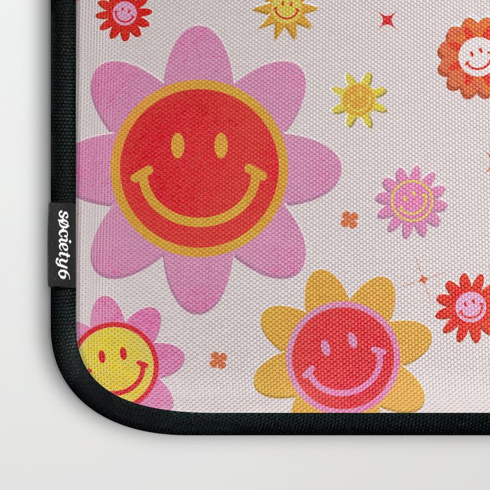 Smiling Flower Faces  Laptop Sleeve Gallery Image 3
