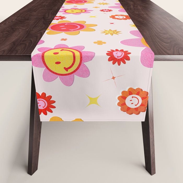 Smiling Flower Faces  Table Runner Gallery Image 1