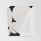 Circular Collage - Black and White Throw Blanket Gallery Image 3