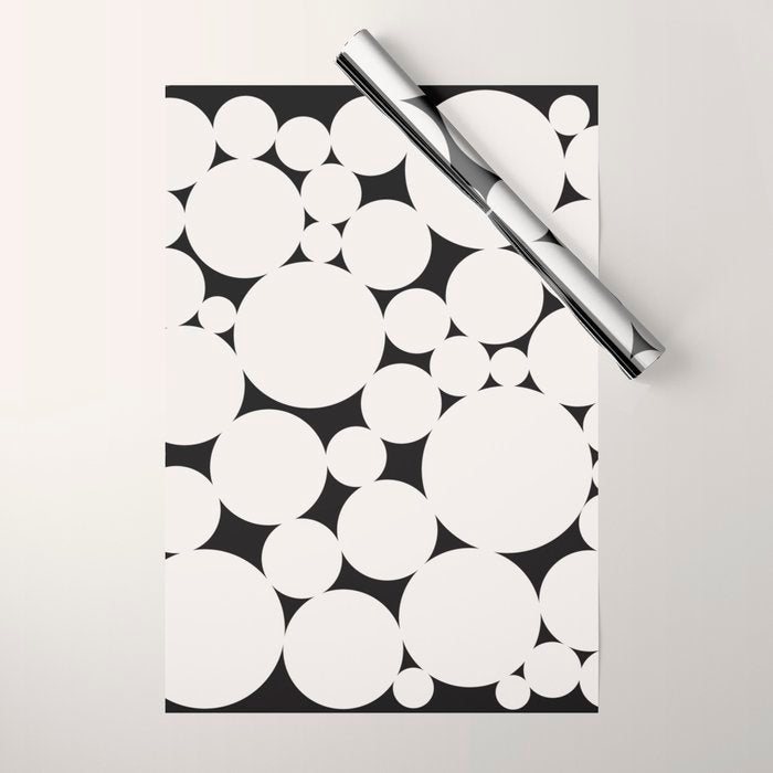 Circular Collage - Black and White Wrapping Paper Gallery Image 1