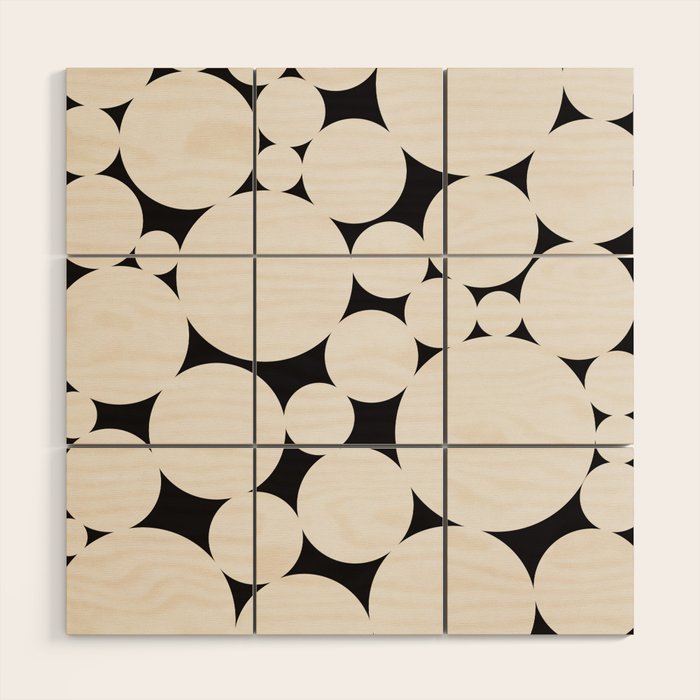 Circular Collage - Black and White Wood Wall Art Gallery Image 1