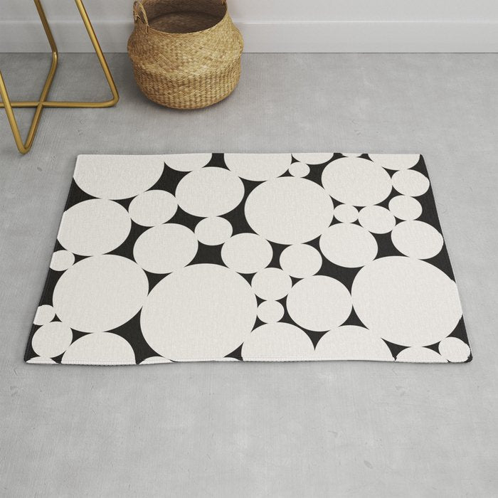 Circular Collage - Black and White Rug Gallery Image 1