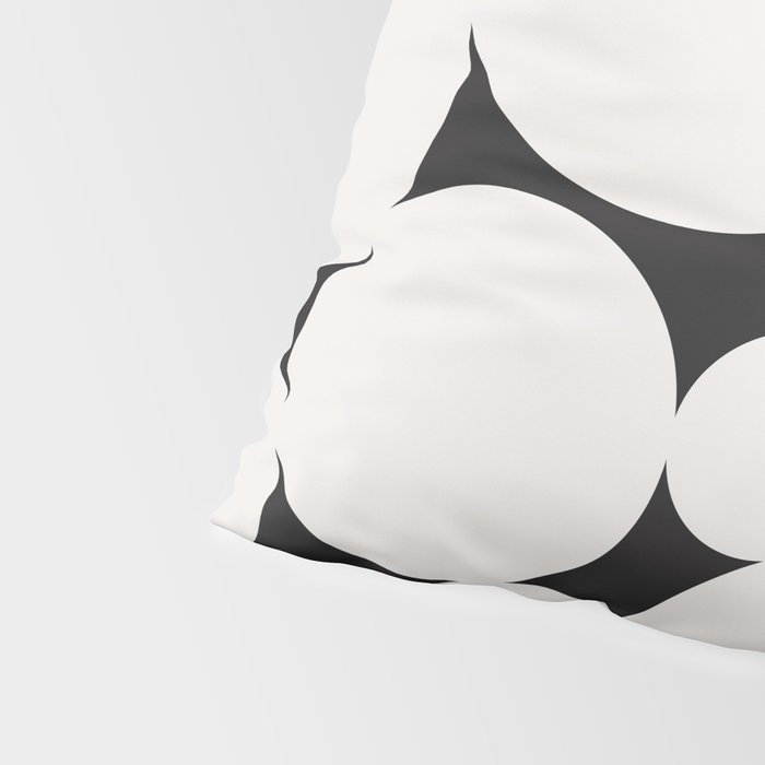 Circular Collage - Black and White Pillow Sham Gallery Image 4