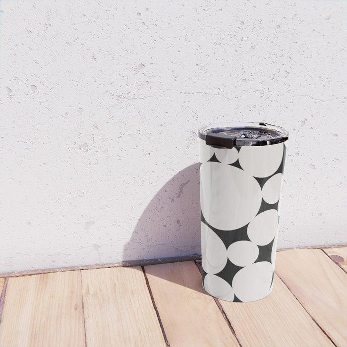 Circular Collage - Black and White Travel Mug Gallery Image 4