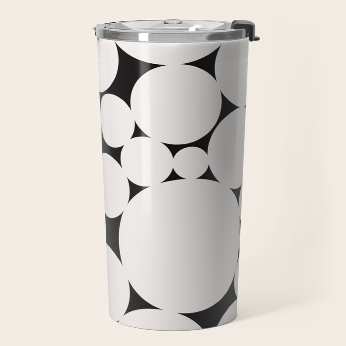 Circular Collage - Black and White Travel Mug Gallery Image 2