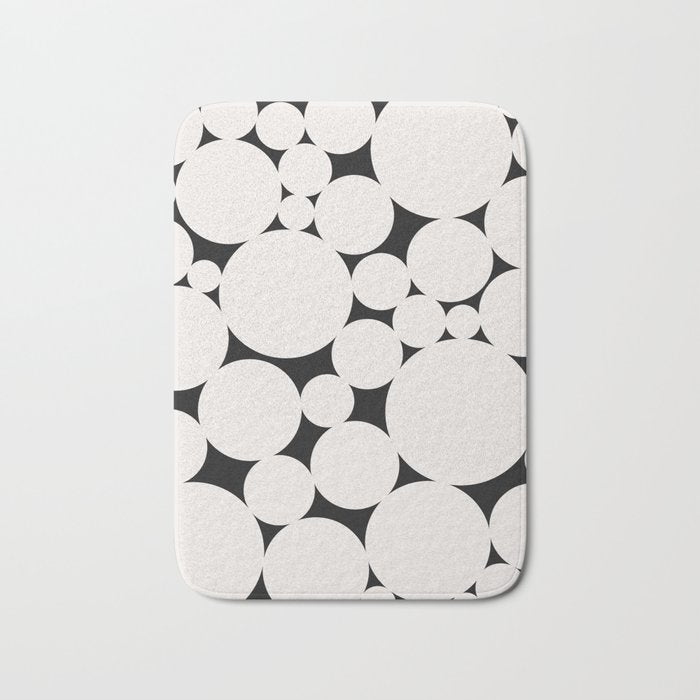 Circular Collage - Black and White Bath Mat Gallery Image 1