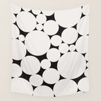 Circular Collage - Black and White Wall Tapestry Gallery Image 4