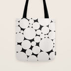 Circular Collage - Black and White Tote Bag Gallery Image 1