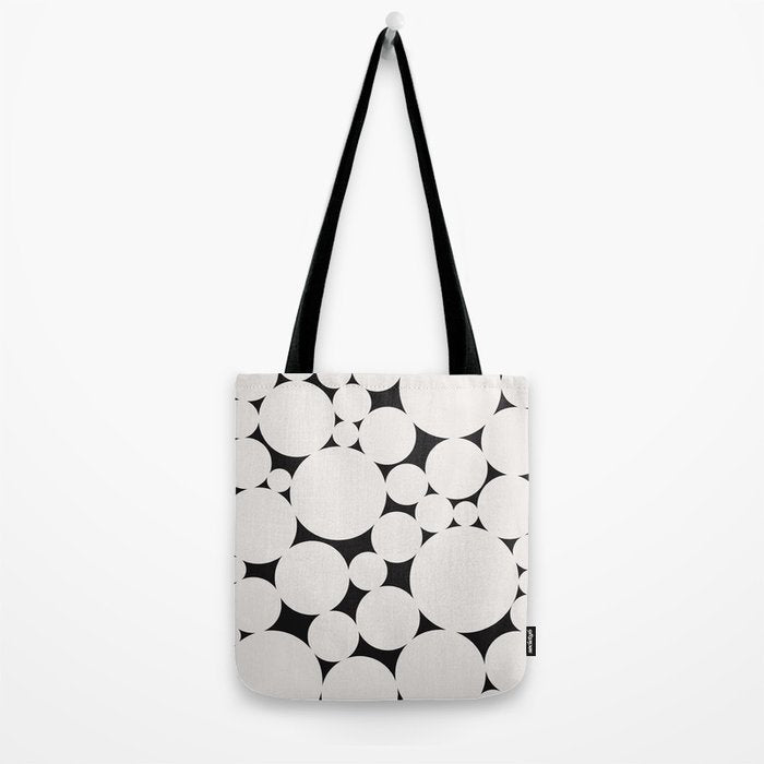 Circular Collage - Black and White Tote Bag Gallery Image 2