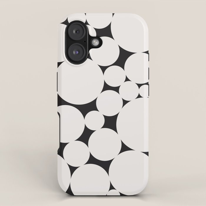 Circular Collage - Black and White iPhone Case Gallery Image 1