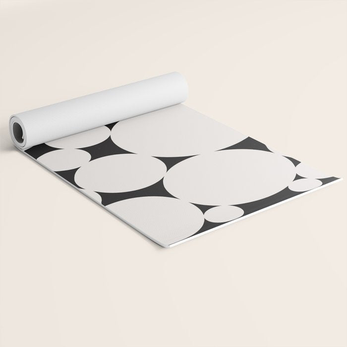 Circular Collage - Black and White Yoga Mat Gallery Image 2