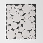 Circular Collage - Black and White Throw Blanket Gallery Image 2