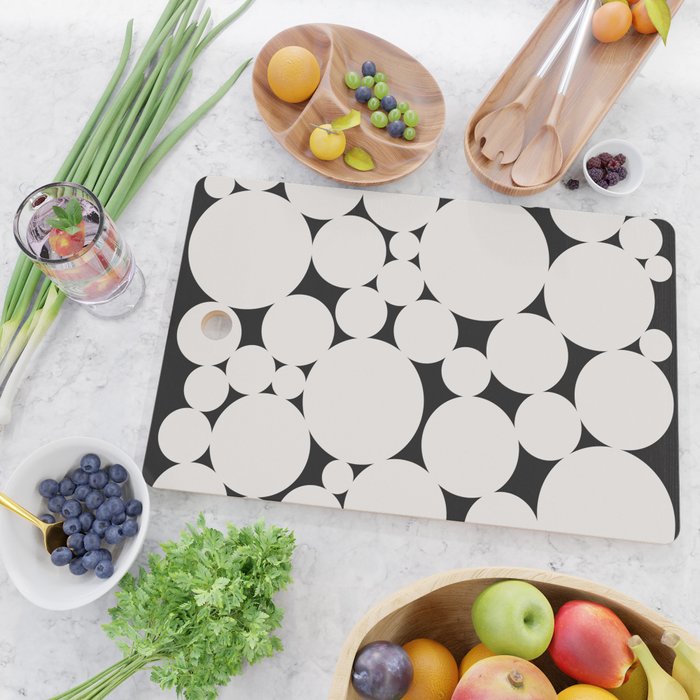 Circular Collage - Black and White Cutting Board Gallery Image 2