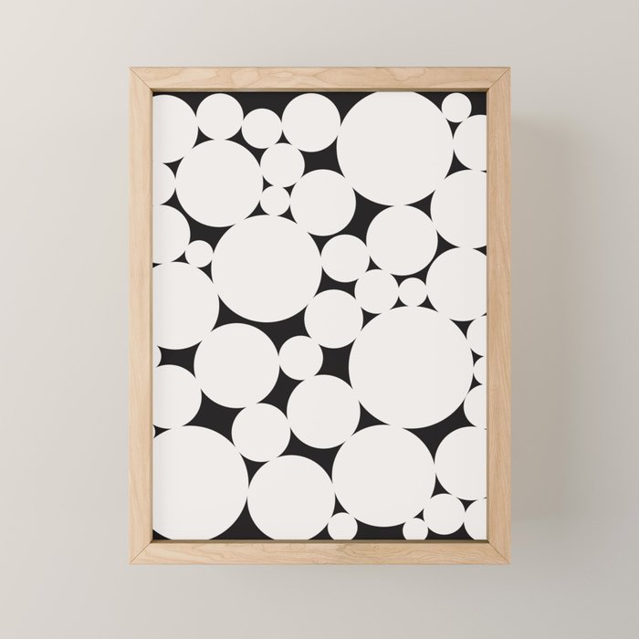 Circular Collage - Black and White Mini Art Print Gallery Image 1