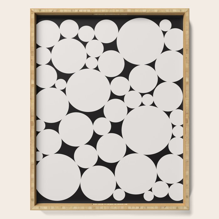 Circular Collage - Black and White Serving Tray Gallery Image 1