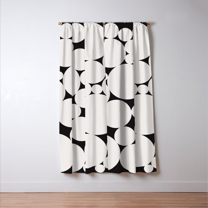 Circular Collage - Black and White Window Curtain Gallery Image 3