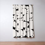 Circular Collage - Black and White Window Curtain Gallery Image 3