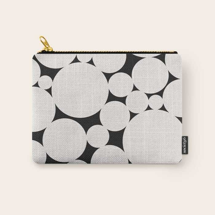 Circular Collage - Black and White Carry All Pouch Gallery Image 1