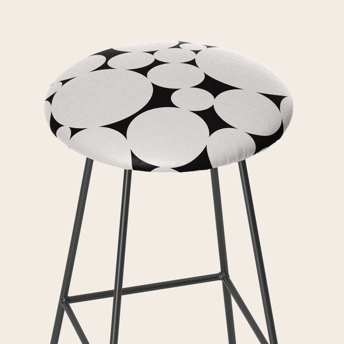Circular Collage - Black and White Stool Gallery Image 2