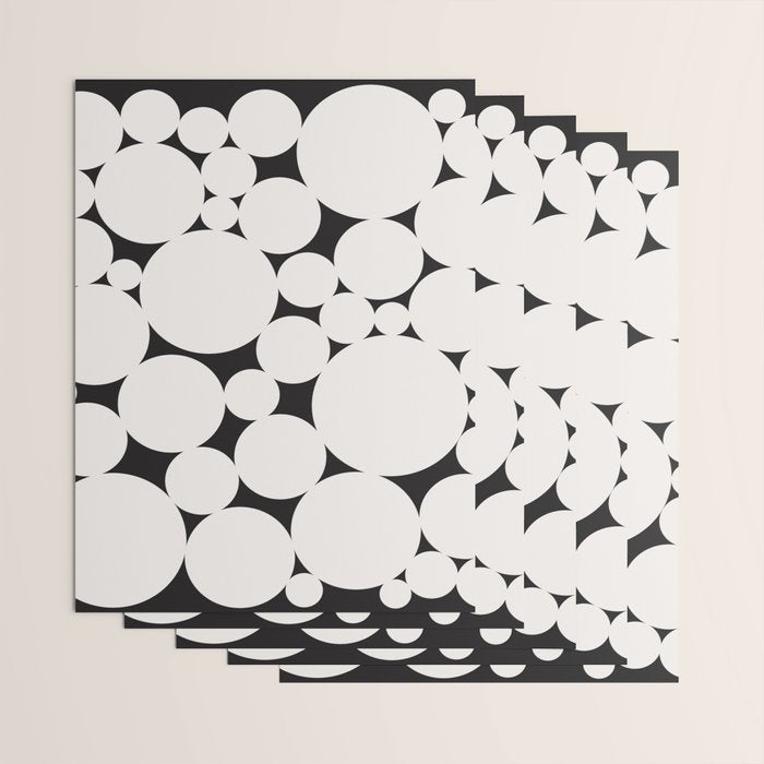 Circular Collage - Black and White Wrapping Paper Gallery Image 3