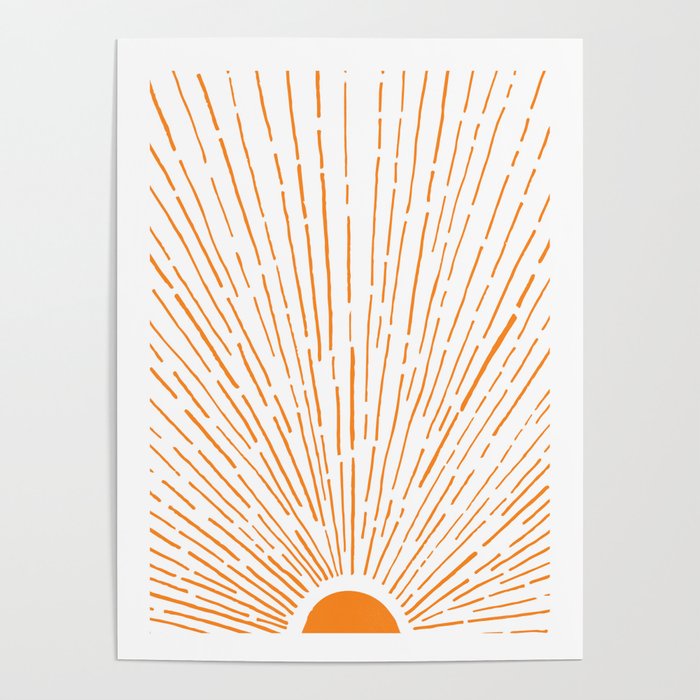Let The Sunshine In - Orange Poster Gallery Image 1