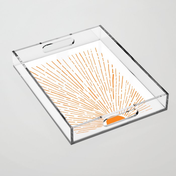 Let The Sunshine In - Orange Acrylic Tray Gallery Image 1