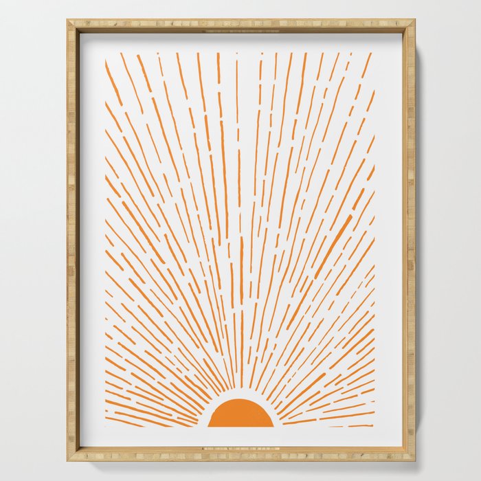 Let The Sunshine In - Orange Serving Tray Gallery Image 1