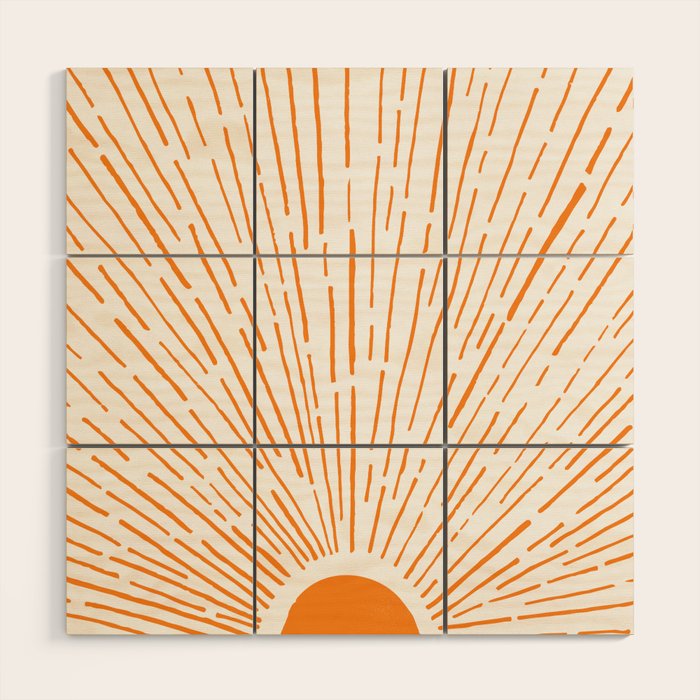 Let The Sunshine In - Orange Wood Wall Art Gallery Image 1