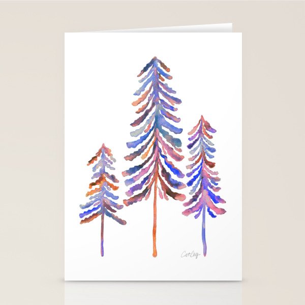 Pine Trees - Vintage Palette Stationery Card Gallery Image 2