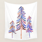 Pine Trees - Vintage Palette Wall Tapestry Gallery Image 4