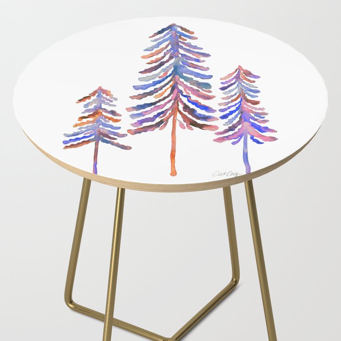 Pine Trees - Vintage Palette Side Table Gallery Image 2