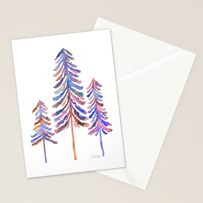 Pine Trees - Vintage Palette Stationery Card Gallery Image 2