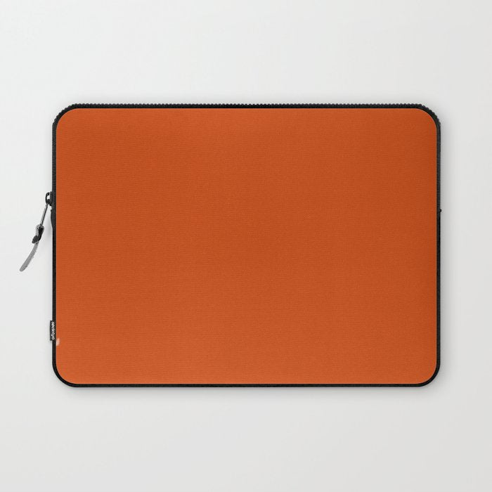Solid Orange Sunset Color Laptop Sleeve Gallery Image 1