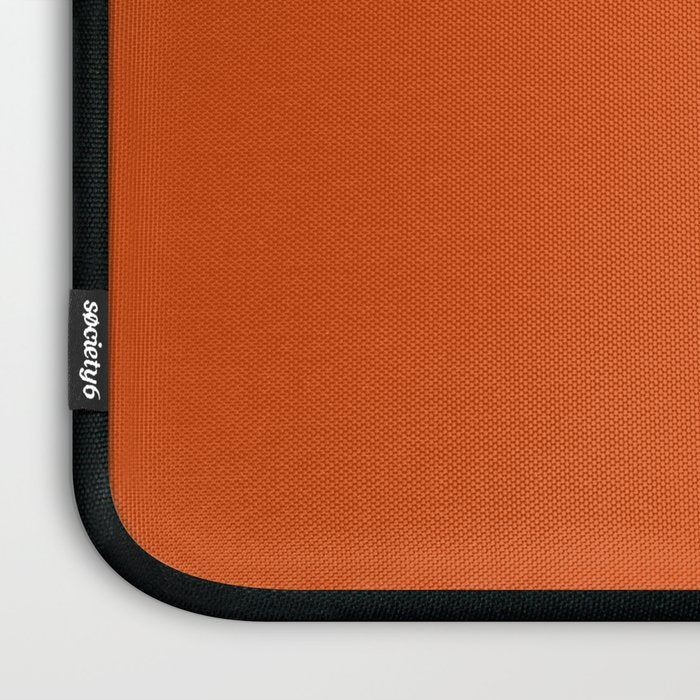 Solid Orange Sunset Color Laptop Sleeve Gallery Image 3