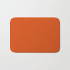 Solid Orange Sunset Color Bath Mat Gallery Image 1