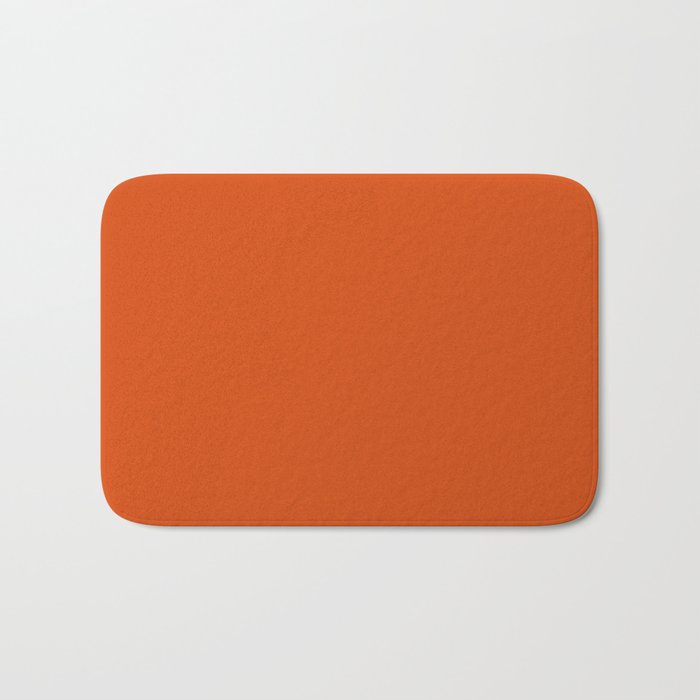Solid Orange Sunset Color Bath Mat Gallery Image 1