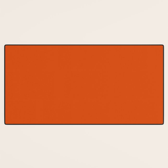 Solid Orange Sunset Color Desk Mat Gallery Image 3