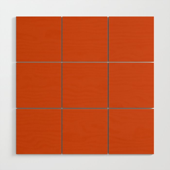 Solid Orange Sunset Color Wood Wall Art Gallery Image 1