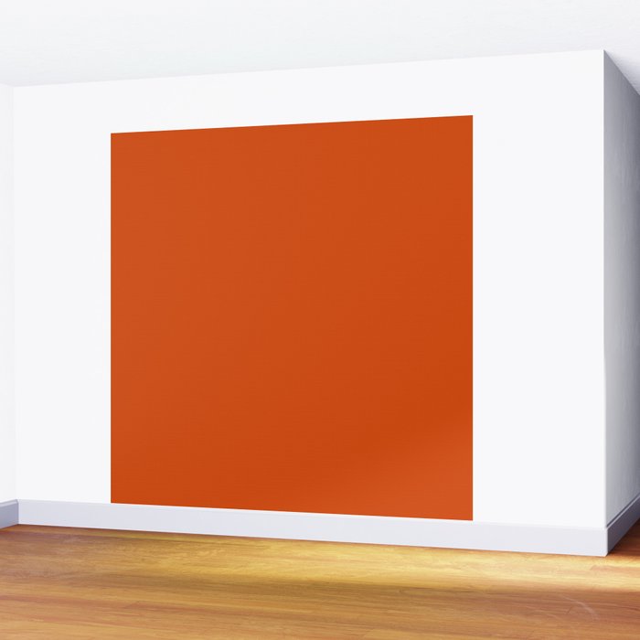 Solid Orange Sunset Color Wall Mural Gallery Image 2