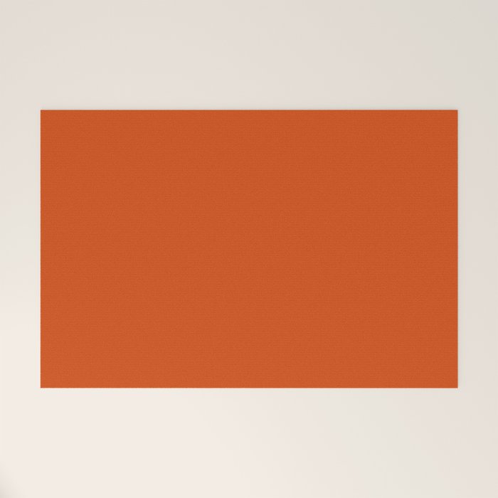 Solid Orange Sunset Color Welcome Mat Gallery Image 1