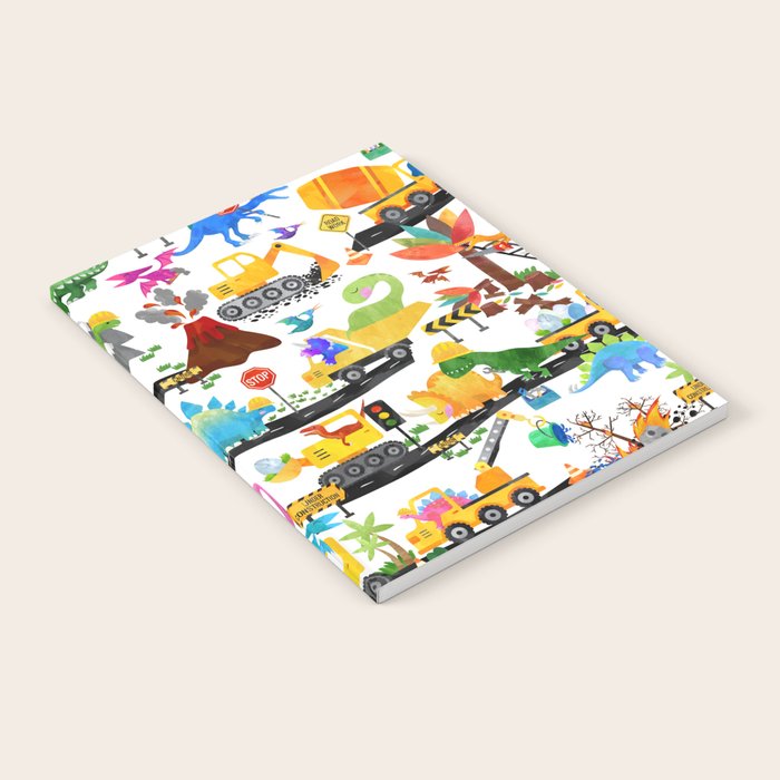 Watercolor Dinosaur Construction Crew Notebook Gallery Image 2