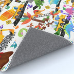 Watercolor Dinosaur Construction Crew Rug Gallery Image 4