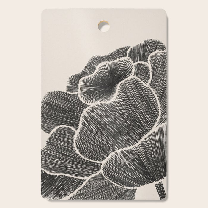 Black Peony I Cutting Board Gallery Image 1