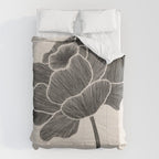 Black Peony I Comforter Gallery Image 6