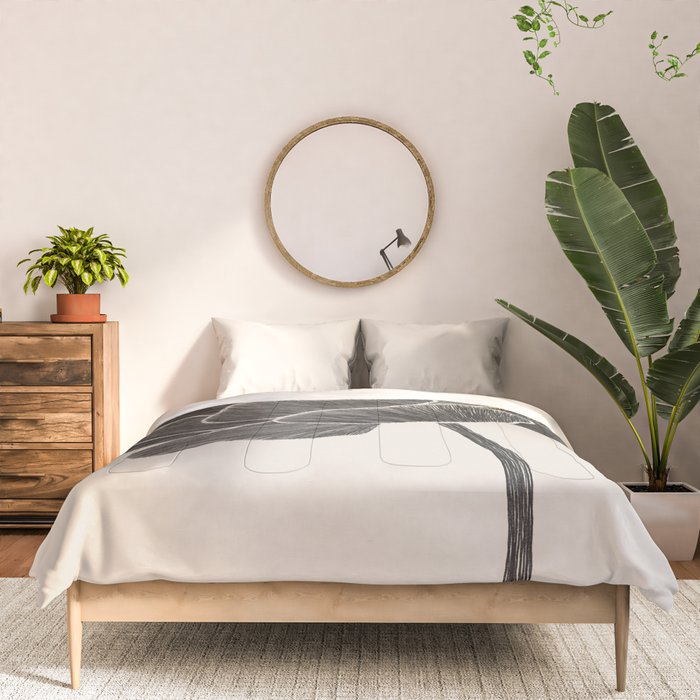 Black Peony I Comforter Gallery Image 3