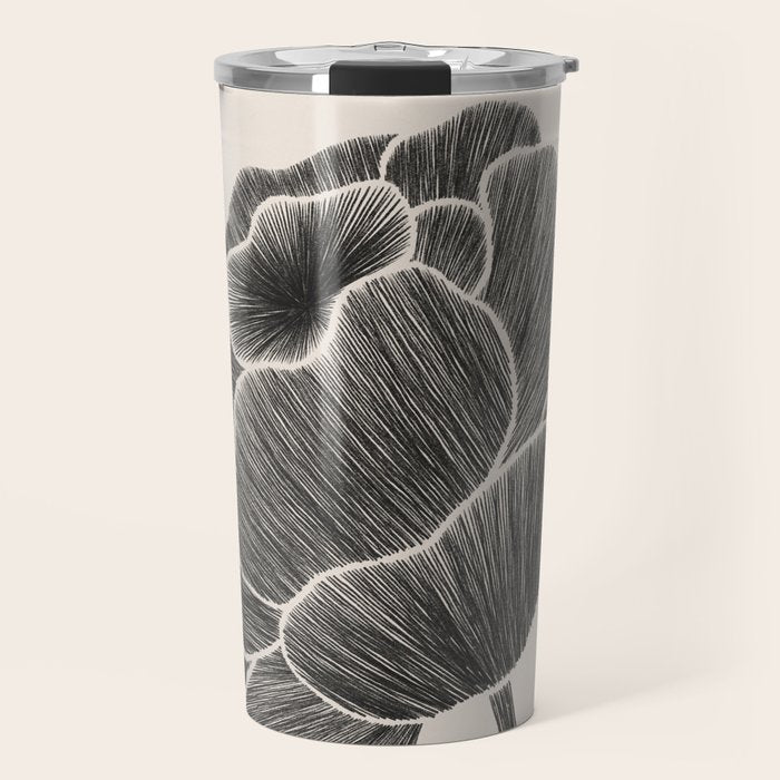 Black Peony I Travel Mug Gallery Image 1