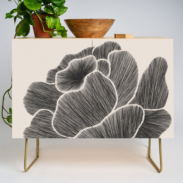 Black Peony I Credenza Gallery Image 1