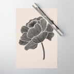 Black Peony I Wrapping Paper Gallery Image 1